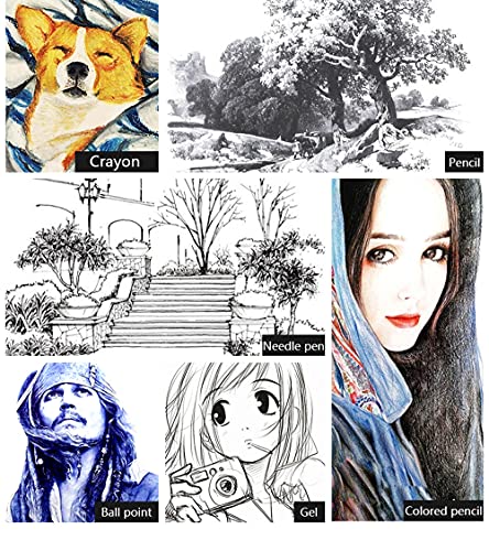 Retro Spiral Sketchbook Linen Hardcover 120 Pages 160GSM Thick Refillable Loose Leaf Notebook for Art Drawing Stationery School Supplies (Large)
