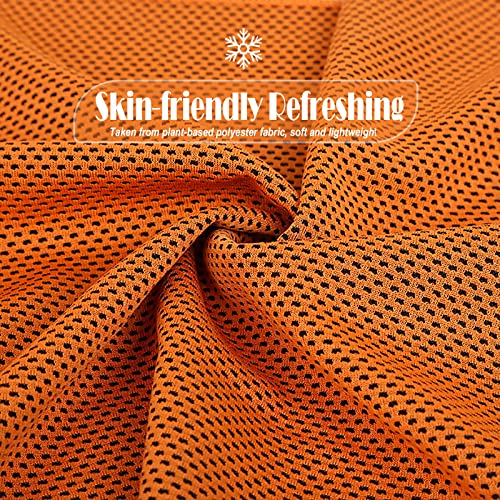 Pack of 20 Cooling Towel 40x12'' Ice Towel for Neck and Face Microfiber Chilly with Bag Breathable Yoga Gym Stay Cool Towels Sweat Rag for Workout Running Camping Pilates Beach, Orange - color: Orange
