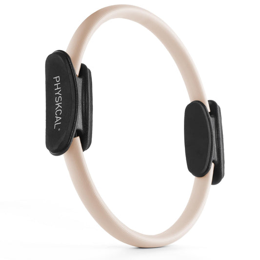 PhysKcal Pilates Ring, 15-Inch Magic Circle with Thick Padded Handle - color: Nude