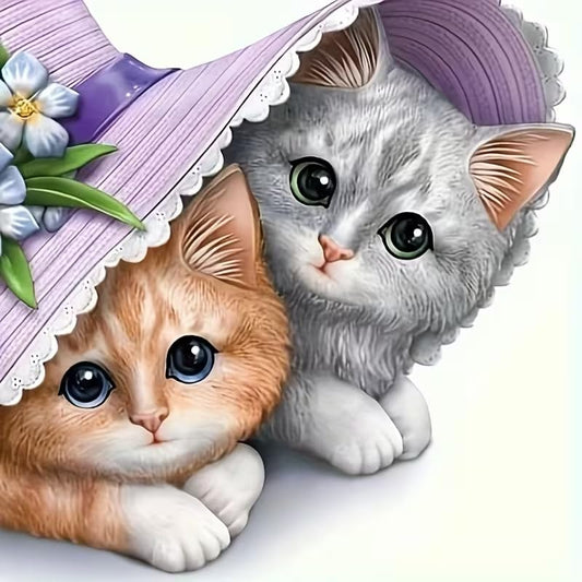 COHAYISY Cat Diamond Painting Kits for Adults-Animal Diamond Art Kits for Adults,5D Diamond Painting,DIY Full Drill Diamond Painting Cat Gem Art and Crafts 12x12 in - color: 26-75 Cat