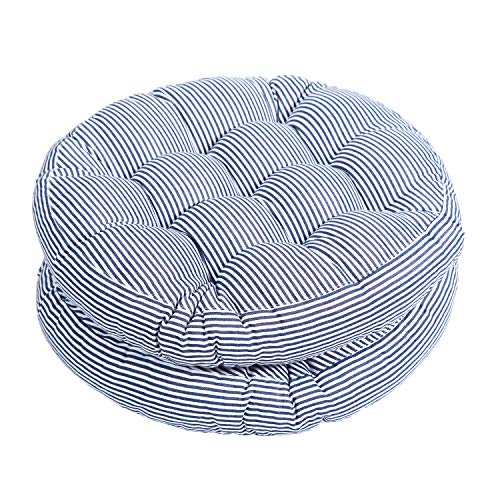 Tiita 22 Inch Floor Cushion - Round Outdoor Chair Cushion Pad | Large Meditation Cushion & Floor Pillow for Adult Sitting, Living Room, Balcony & Patio, Blue - color: (Round)|blue
