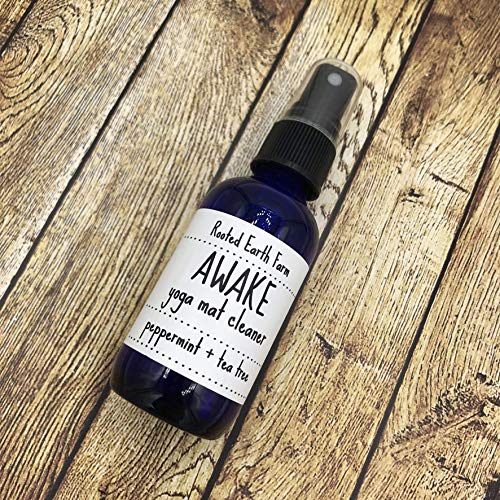 Awake Yoga Mat Cleanser - 2 fl oz - Peppermint and Tea Tree - Pilates Mist - Room and Body Spray