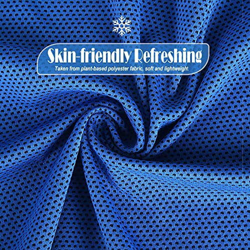 Pack of 20 Cooling Towel 40x12'' Ice Towel for Neck and Face Microfiber Chilly with Bag Breathable Yoga Gym Stay Cool Towels Sweat Rag for Workout Running Camping Pilates Beach, Dark Blue - color: Dark Blue