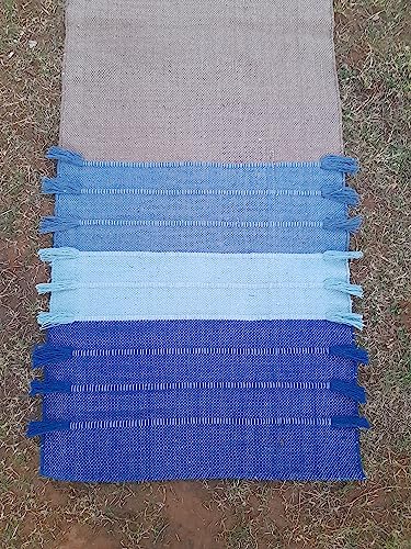 Jaipur art & Rugs Cotton Yoga Mat - Eco-Friendly Hand-Woven Rug - Non Slip & Thick (24”x72”x5mm) for Everyday Fitness at Home - Comfortable Extra-Long - color: Multi-5