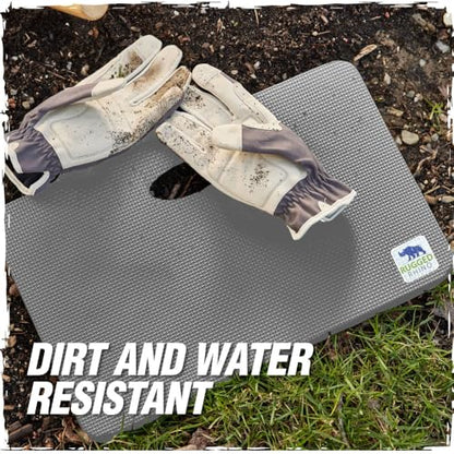 RUGGED RHINO Extra Thick Foam Kneeling Pad for Gardening 2 Pack, Slate Gray | Thick Knee Pads, Holds 300 lbs, Protect Knees from Hard Concrete Surfaces for Gardening, Yard, Gym, Mechanic - color: Slate Gray