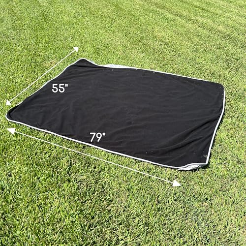 Threadart Waterproof Blanket Outdoor Stadium Blanket | Black/Grey - color: Black/Grey
