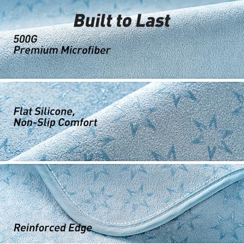 LETSHAKE Hot Yoga Mat Towel, Non-Slip Double-Sided Grip, 72 x 26.5 in | 500 GSM Microfiber Faster Sweat Absorption, Fade-Resistant, Machine Washable, Built to Last, Pilates & Bikram