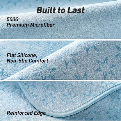 LETSHAKE Hot Yoga Mat Towel, Non-Slip Double-Sided Grip, 72 x 26.5 in | 500 GSM Microfiber Faster Sweat Absorption, Fade-Resistant, Machine Washable, Built to Last, Pilates & Bikram