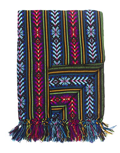 Del Mex Mexican Rebozo Shawl Blanket Doula - color: Black, size: Regular (6 ft x 2.5 ft)