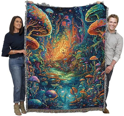 Pure Country Weavers First Journey by Claudia McKinney - Gift Tapestry Throw Blanket Woven from Cotton - Made in The USA (72x54) - color: First Journey, size: 72x54