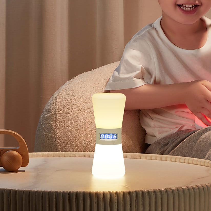 LED Visual Timer Sand Hourglass, Digital Countdown Clock with Flowing Light, Pomodoro and Productivity Timer for Kids, Focus, Study, Meditation
