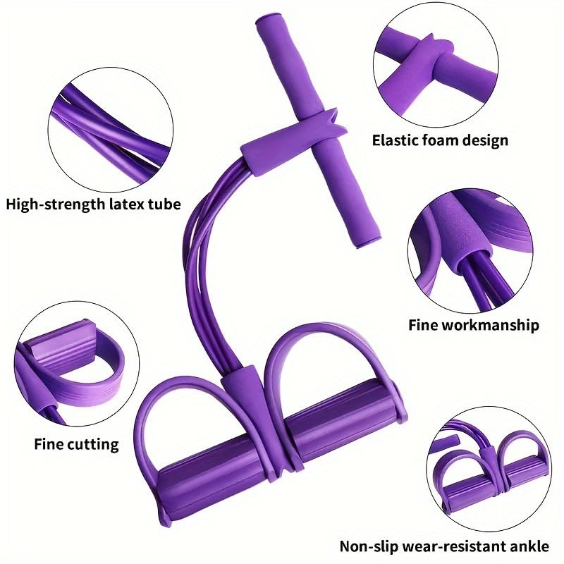Pedal Resistance Bands with Handles for Women,Multifunction Fitness Bands