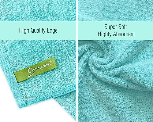 Washcloths 12 Pack 13" x 13" - Soft Wash Cloths for Your Face Towel, Wash Cloths for Your Body (Teal) - color: Teal