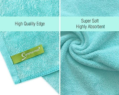 Washcloths 12 Pack 13" x 13" - Soft Wash Cloths for Your Face Towel, Wash Cloths for Your Body (Teal) - color: Teal