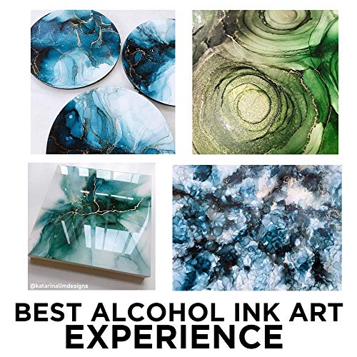 NARA Alcohol Ink Paper | White | 6" Diameter Circle | 430 microns/320 GSM | 25 Sheets | Heavy Paper | Paper for Alcohol Ink Art Painting | 100% Stain-Free
