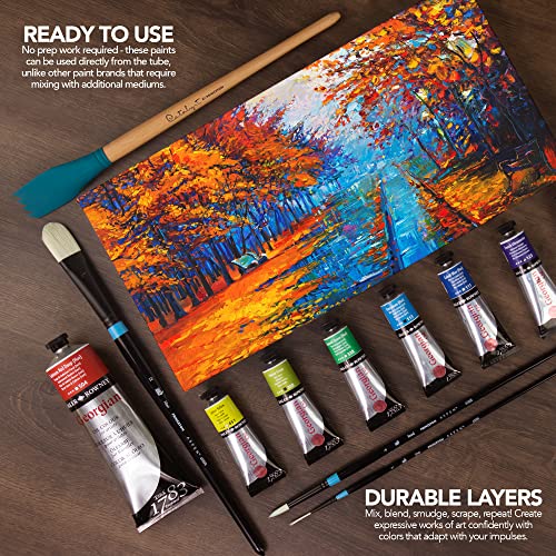 Daler-Rowney Georgian 6-Tube Mixing Artist Oil Paint Set - Painting Set for Canvas Paper and More - Oil Painting Supplies for Artists and Students - Oil Paints for All Skill Sets - style: 6 Pack