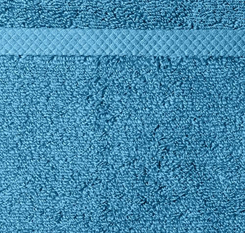 Amazon Basics 8-Pack Lightweight Quick-Dry Hand Towels, 100% Cotton, 28" x 16", Lake Blue - color: Lake Blue, size: Hand Towel, style: Hand Towel (Pack of 8)