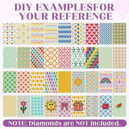 Dunzoom 36 Pcs DIY Diamond Art Cards for Bead 5 x 7 Inch Freestyle Blank Diamond Painting Canvas Postcard-style Diamonds Painting Greeting Cards Accessories for Adults Crafts Birthday Gifts(No Drills)