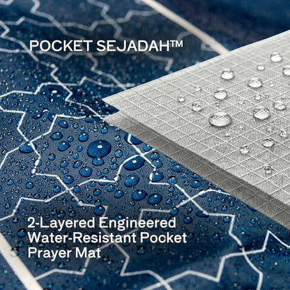TAKVA The Pocket Sejadah™ | Portable Foldable Travel Prayer Mat, Waterproof, Ramadan/Eid Gift, Perfect Muslim Gift, Pocket Size (Design in Japan, Made in Turkey) - color: Pink
