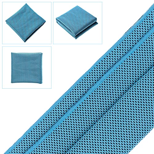 Cooling Towel (Pack of 20, 40"x12") with Pouches for Sports - color: 20lightblue