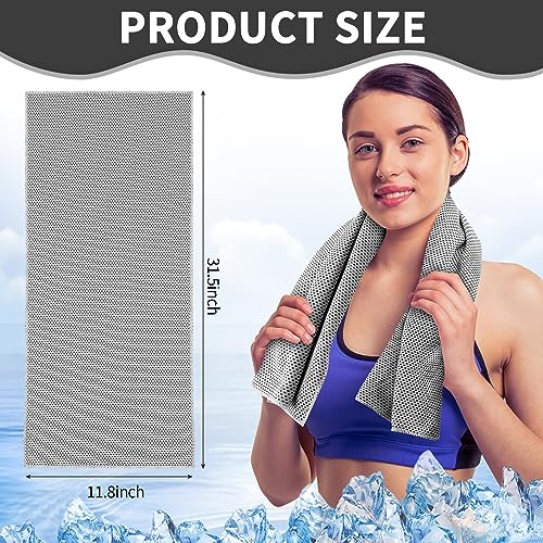 Honoson Cooling Towel Bulk - color: Gray Series Color, size: 32"x12"