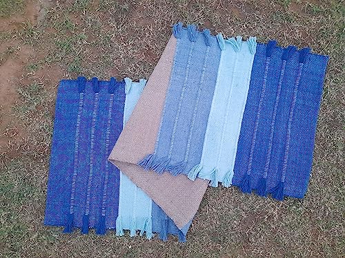 Jaipur art & Rugs Cotton Yoga Mat - Eco-Friendly Hand-Woven Rug - Non Slip & Thick (24”x72”x5mm) for Everyday Fitness at Home - Comfortable Extra-Long - color: Multi-5