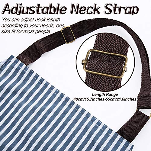 SATINIOR 3 Pcs Waterproof Kitchen Apron with 2 Pockets - color: Black and Grey