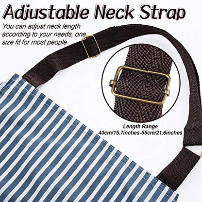 SATINIOR 3 Pcs Waterproof Kitchen Apron with 2 Pockets - color: Black and Grey