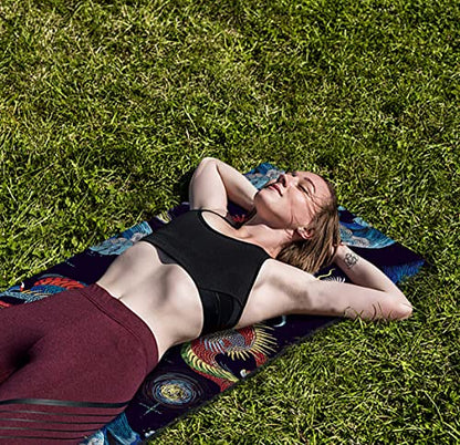 nuveti Yoga Mat Print Extra Thick TPE Non Slip Fitness Exercise Mat with Carrying Bag,72"x24" Extra Thick 6MM Exercise & Workout Mat for Yoga, Pilates Fitness and Floor Exercises - color: Dragon