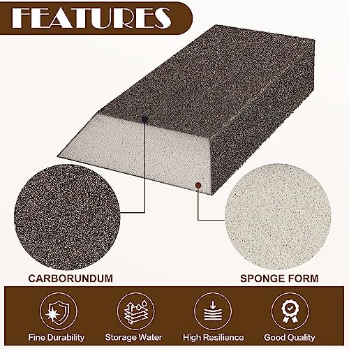 8pcs Angled Sanding Blocks Assortment Kit, Sponge Sand Block Washable and Reusable, Wet & Dry Sandpaper Block for Wood Metal Drywall and Furniture Paint - 60/80/100/120 Grit - size: 60/80/100/120 Girts