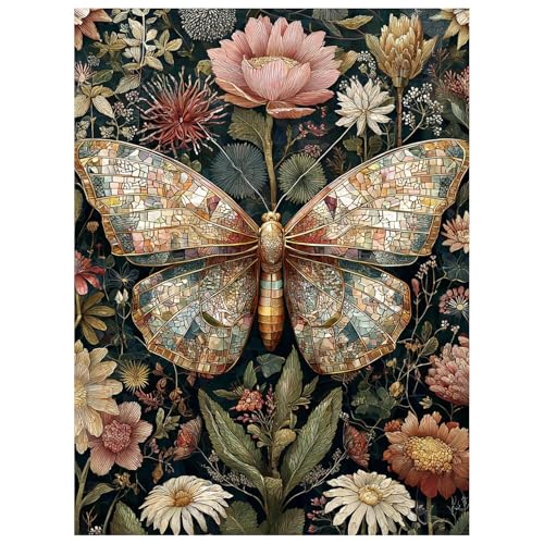 Butterfly Paint by Numbers Kit for Adults, 16x20 inch | DIY Painting Kits Crafts for Adults, Relieve Stress, Gift, Home Wall Decor - color: Butterfly