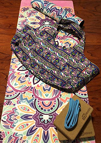 Aozora Yoga Mat Bag Large Yoga Mat Tote Sling Carrier with Pockets Fits Mats with Multi-Functional Storage Pockets Light and Durable - color: Zuma