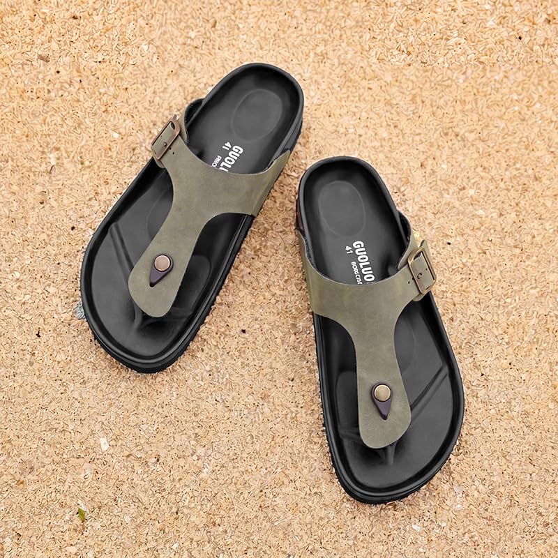 Women Arch Support Flip Flops – Adjustable - color: Yb-green, size: 5