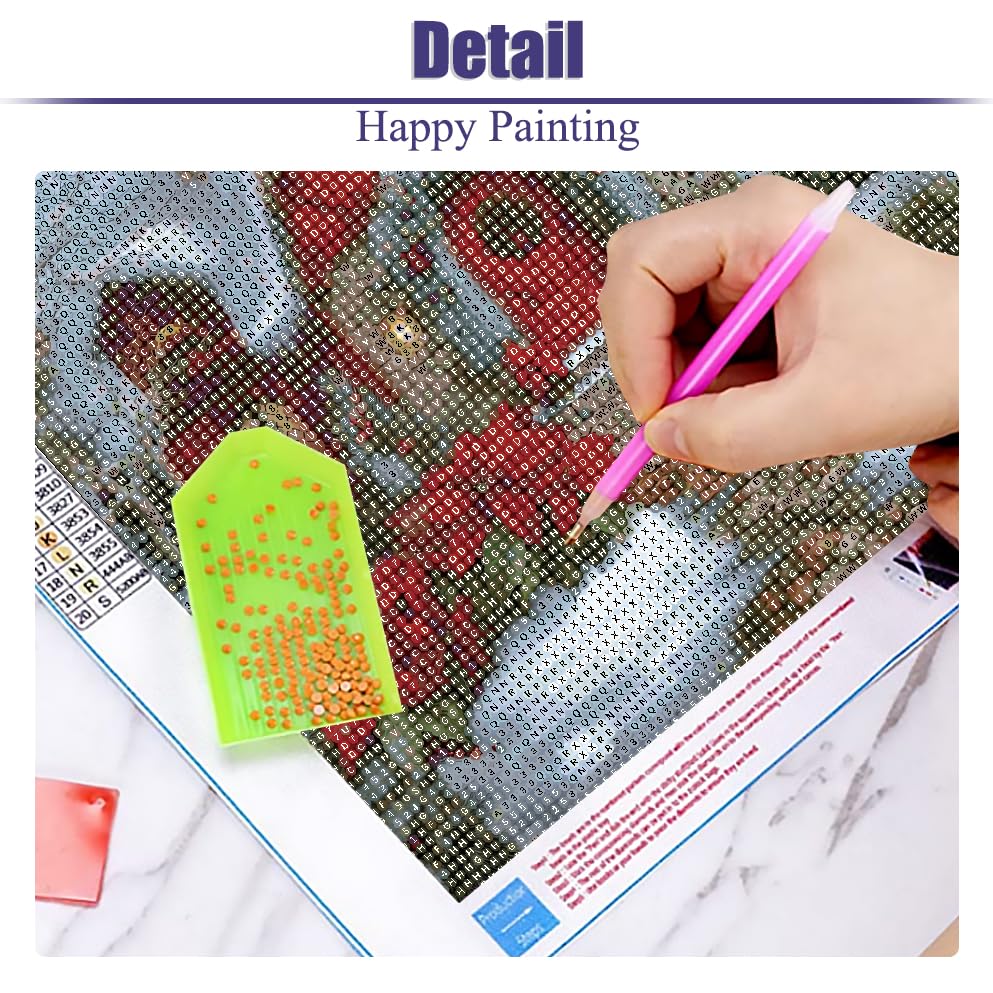 Christmas House Diamond Painting Kits for Adults, 5D Light Diamond Art Painting by Numbers Kits, DIY Winter Diamond Dots Art Kits Full Round Drill Christmas House Diamond Paintings for Decor12x12 inch
