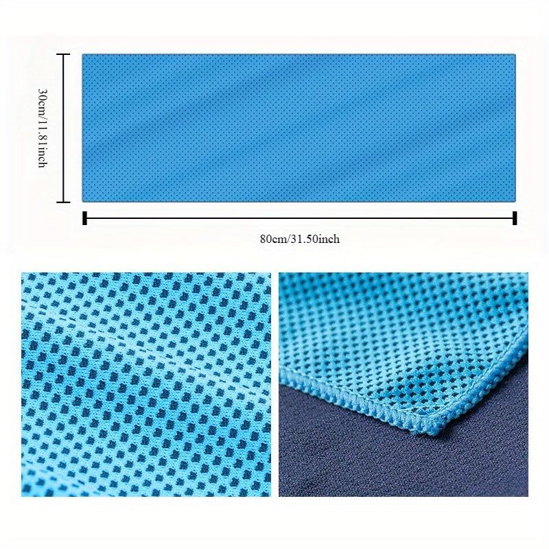 1pc Cooling Towels, Breathable Gym Towels for Neck and Face, Men & Women Workout Towel, Sweat Towel for Gym Yoga, Camping, Fitness, Running, Travel, Black