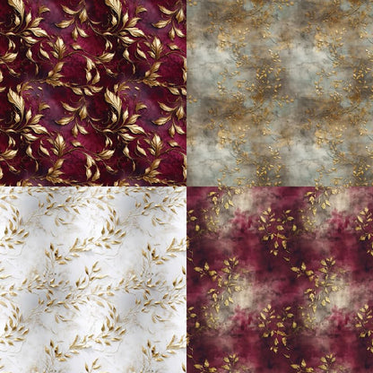 Scrapbook Paper Pad & Scrapbooking Supplies - Single Sided Junk Journal Kit, 160gsm Craft Paper for Photo Albums, Picture Art Collage, 6x6 Inch, 24 Sheets (Gilded) - color: Gilded
