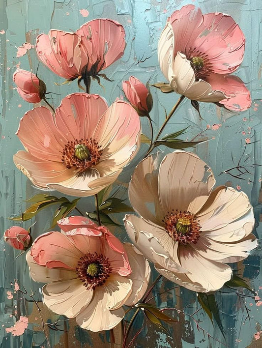 Flower Paint by Numbers Kit for Adults Floral Paint by Number Adult 16x20in | Flowers Paint by Numbers Adult for Home Wall Decor Gifts, DIY Acrylic Oil Painting Pre Drawn Canvas Stress Relief - color: Flowers, size: 16*20inch