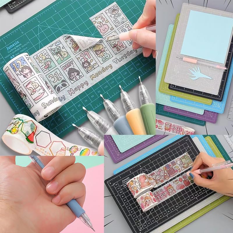 6Pcs Art Cutting Knife Pen for Paper Crafts & Scrapbook | Carving & craft pens，For scrapbook & draw，Precision tip cuts，DIY cards & stencils，Easy to control，Compact to store