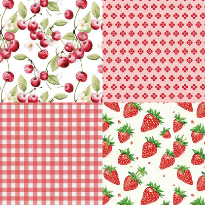 Scrapbook Paper Pad & Scrapbooking Supplies - Single Sided Junk Journal Kit, 160gsm Craft Paper for Photo Albums, Picture Art Collage, 6x6 Inch, 24 Sheets (Picnic) - color: Picnic