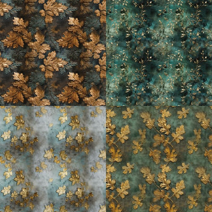 Scrapbook Paper Pad & Scrapbooking Supplies - Single Sided Junk Journal Kit, 160gsm Craft Paper for Photo Albums, Picture Art Collage, 6x6 Inch, 24 Sheets (Gilded) - color: Gilded