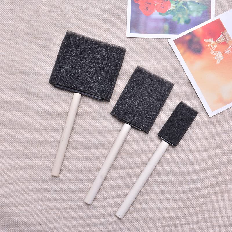 Artlicious 1 Inch Foam Brushes Wood Handle Paint Brush Set (Value Pack of 25) - Lightweight, Durable and Great for Acrylics, Stains, Varnishes, Art & Crafts - size: 1 Inch - 25 Pack