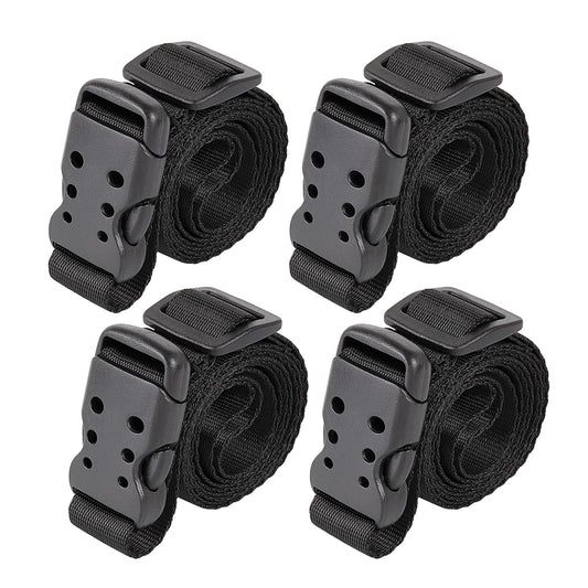 Ayaport Utility Straps with Buckle 40" Quick-Release Adjustable Nylon Straps Black 4 Pack - size: 0.75"x40"