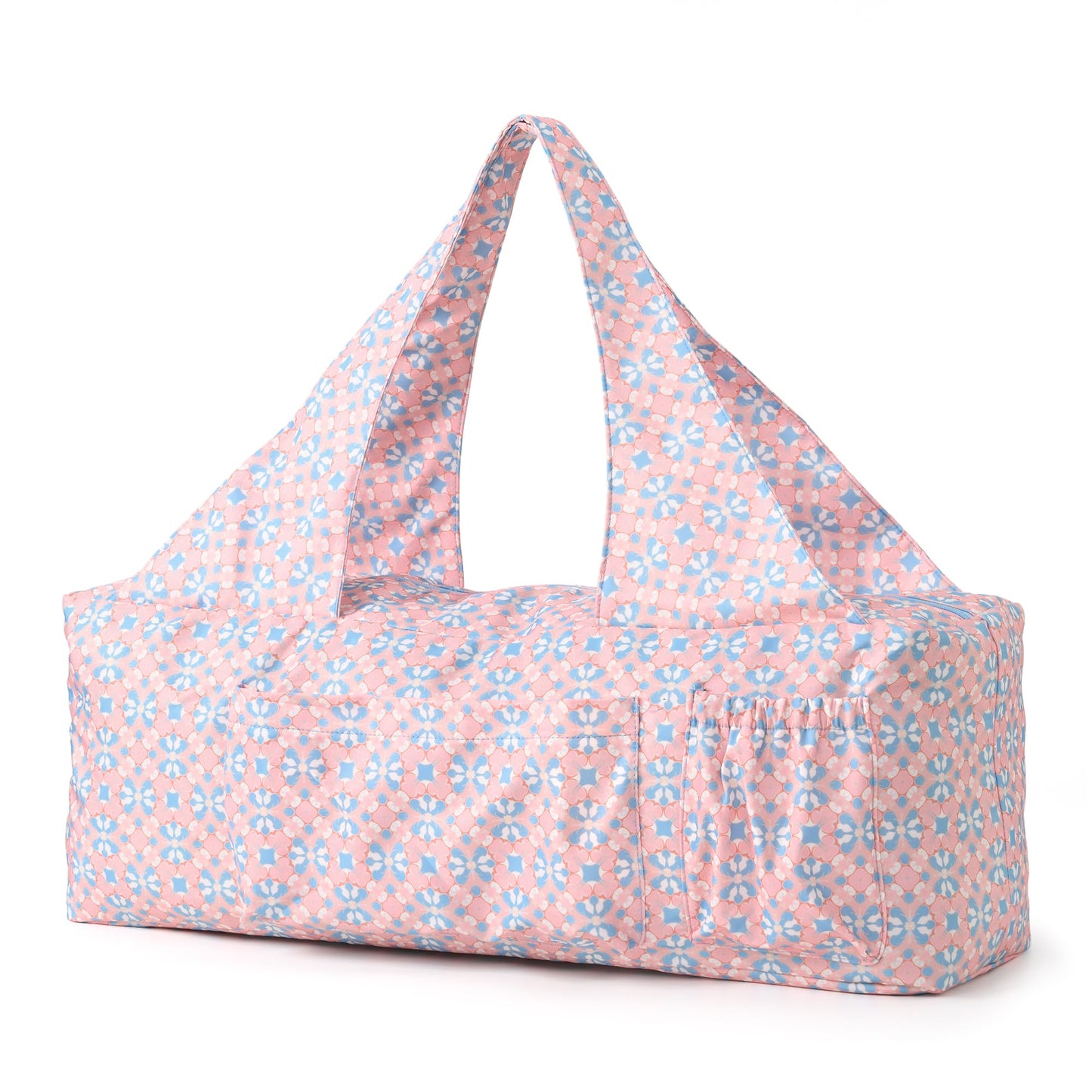BOULDER BEE Yoga Mat Bag with Wet Pocket, Large Yoga Mat Carrier Fits All Your Stuff, Personalized Yoga Gifts, Gym Tote Bag for Women - color: Pink