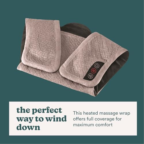 Homedics Vibration Heated Shoulder Massager Wrap, Comfort Pro Elite, Soft Fabric, Tension Relief, 2 Speeds & Styles, Long, NMS-450H - size: 1 Count (Pack of 1)